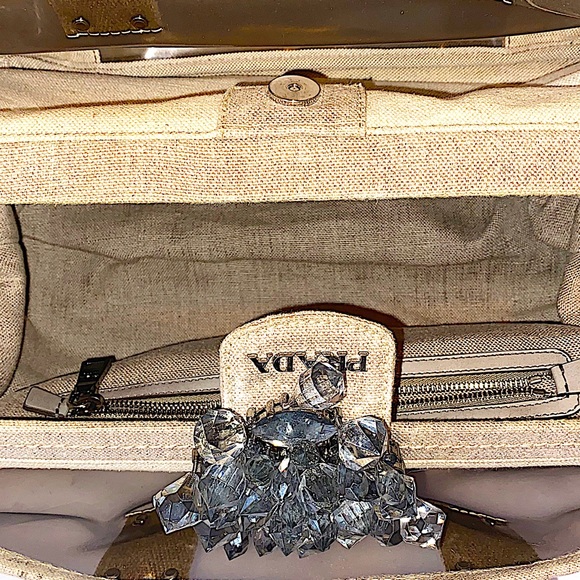 Authentic Prada PVC Transparent & Canvas Handbag - Picture 7 of 12